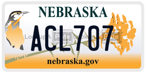 ACL707  license plate in NE