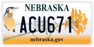 ACU671  license plate in NE
