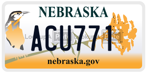 ACU771  license plate in NE