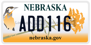 ADD116  license plate in NE