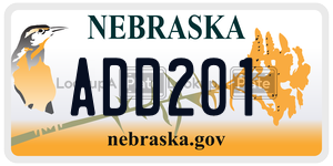ADD201  license plate in NE