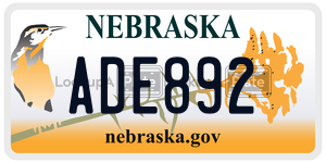 ADE892  license plate in NE