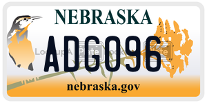 ADG096  license plate in NE