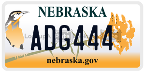 ADG444  license plate in NE