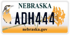 ADH444  license plate in NE