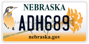 ADH689  license plate in NE