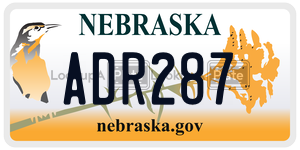 ADR287  license plate in NE