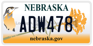 ADW478  license plate in NE