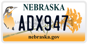 ADX947  license plate in NE