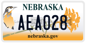 AEA028  license plate in NE