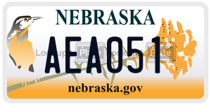 AEA051  license plate in NE