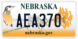 AEA370  license plate in NE