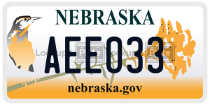 AEE033  license plate in NE
