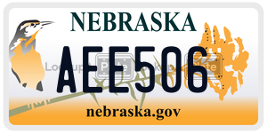 AEE506  license plate in NE