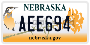 AEE694  license plate in NE