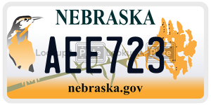 AEE723  license plate in NE