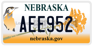 AEE952  license plate in NE