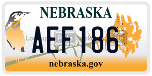 AEF186  license plate in NE