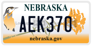AEK370  license plate in NE