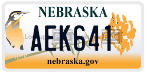 AEK641  license plate in NE