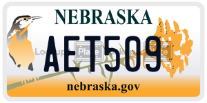 AET509  license plate in NE