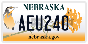 AEU240  license plate in NE
