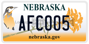 AFC005  license plate in NE