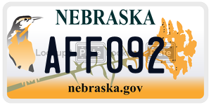 AFF092  license plate in NE