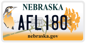 AFL180 license plate in Nebraska