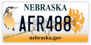 AFR488  license plate in NE