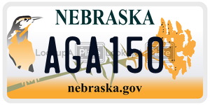 AGA150  license plate in NE