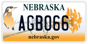 AGB066  license plate in NE
