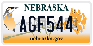 AGF544  license plate in NE