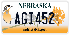 AGI452  license plate in NE