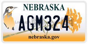 AGM324 license plate in Nebraska