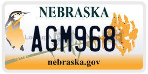 AGM968 license plate in Nebraska