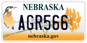 AGR566  license plate in NE