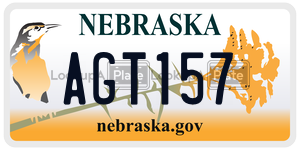 AGT157  license plate in NE