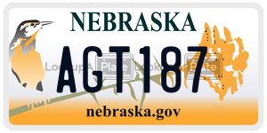 AGT187  license plate in NE