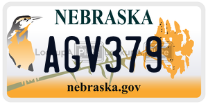 AGV379  license plate in NE