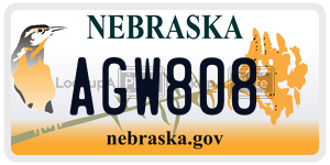 AGW808  license plate in NE