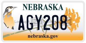 AGY208  license plate in NE