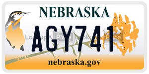 AGY741 license plate in Nebraska
