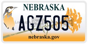 AGZ505  license plate in NE