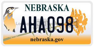 AHA098  license plate in NE