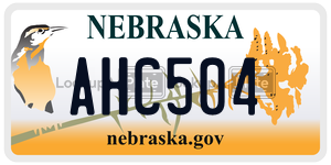 AHC504  license plate in NE