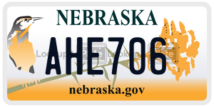 AHE706  license plate in NE