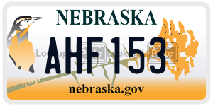 AHF153  license plate in NE