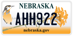 AHH922  license plate in NE