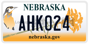 AHK024  license plate in NE